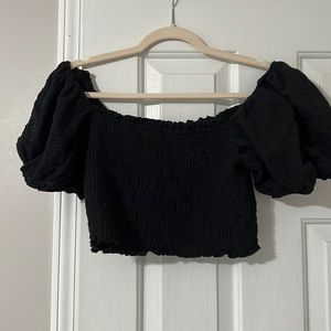 Black crop top.